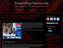 Tablet Screenshot of ponerologynews.com